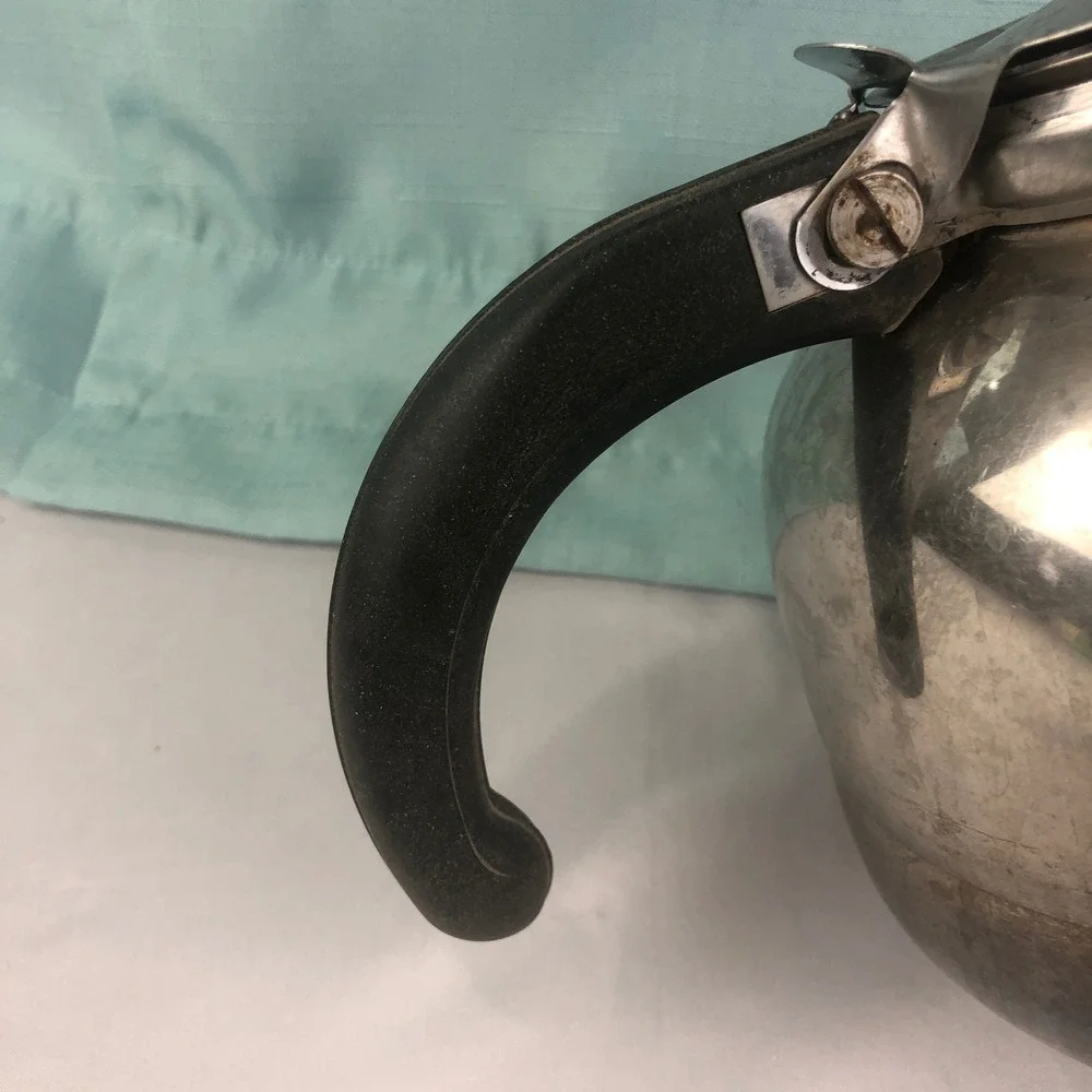 VTG Stainless Steel Chicago NICRO Coffee Pot Model 500 Round MCM Bakelite Handle